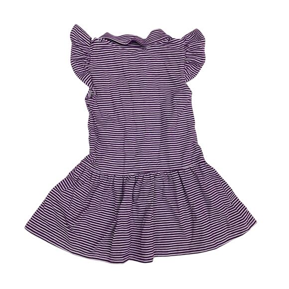 NWT Itsy Bitsy Size 18M Game Day Polo Dress in Purple Stripe - Picture 2 of 3